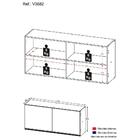Armário De Cozinha Aéreo 120cm 2 Portas Veneza Multimóveis V3