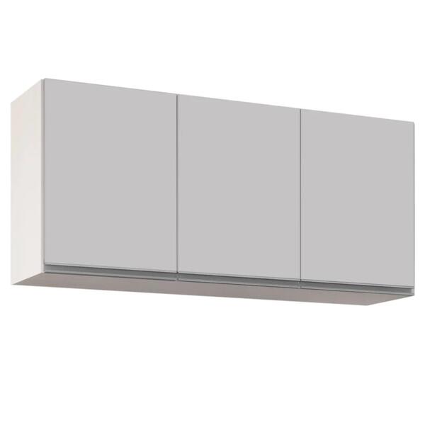 Armário De Cozinha Aéreo 120cm 3 Portas Virgínia Branco - Lum