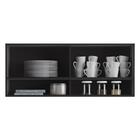 Armário De Cozinha Aéreo 120cm Luíza Multimóveis Cr6267 Preto