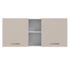 Armário De Cozinha Aéreo 150 Cm 2 Portas E 2 Nichos Branco/cr