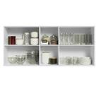 Armário De Cozinha Aéreo 150 Cm 2 Portas E 2 Nichos Branco/cr