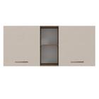 Armário De Cozinha Aéreo 150 Cm 2 Portas E 2 Nichos Rustic/cr