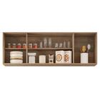 Armário De Cozinha Aéreo 160cm 4 Portas Nevada Castanho/preto