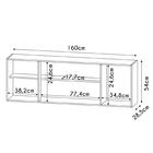 Armário De Cozinha Aéreo 160cm 4 Portas Nevada Preto/cinza -