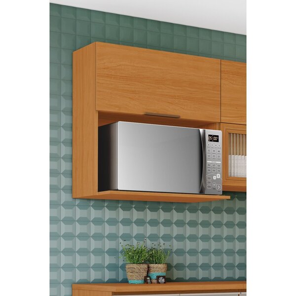 Armário De Cozinha Aéreo 1 Porta Basculante 70cm E Nicho Para