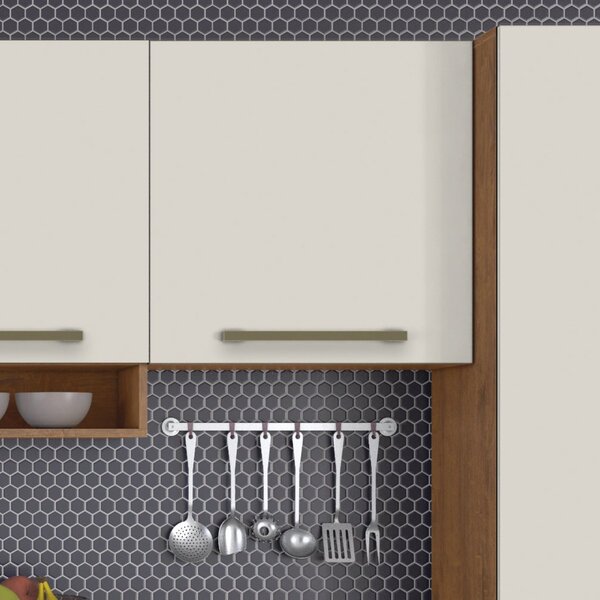 Armário De Cozinha Aéreo 1 Porta Color Plus Zanzini Natura/of