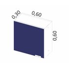 Armário De Cozinha Aéreo 1 Porta Quadria  Azul Noturno Saara