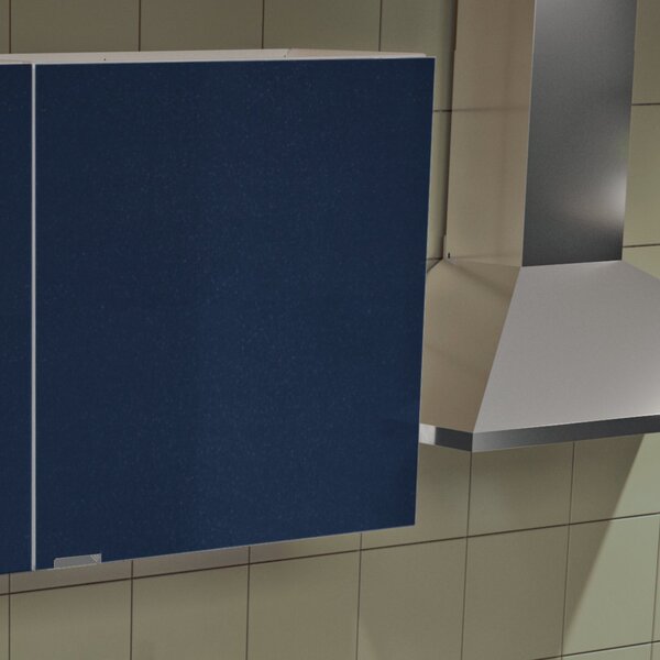 Armário De Cozinha Aéreo 1 Porta Quadria  Azul Noturno Saara