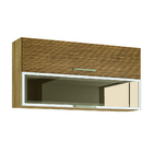 Armário De Cozinha Aéreo 2 Portas 1,20m Com Vidro Reflecta Mó