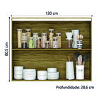 Armário De Cozinha Aéreo 2 Portas Articuladas 1,20m Módulo Su