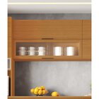 Armário De Cozinha Aéreo 2 Portas Basculante 120cm Vidro Mini