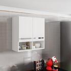 Armario De Cozinha Aereo 2 Portas Branco Argelia Casa Mobilia