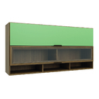 Armário De Cozinha Aéreo 2 Portas Com Vidro Módulo Suspenso N