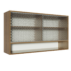 Armário De Cozinha Aéreo 2 Portas De Correr De Vidro E 1 Nich