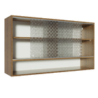 Armário De Cozinha Aéreo 2 Portas De Correr De Vidro E 1 Nich