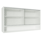 Armário De Cozinha Aéreo 2 Portas De Correr De Vidro E 1 Nich