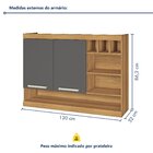 Armário De Cozinha Aéreo 2 Portas Nicho Adega Burguesa Premiu