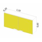 Armário De Cozinha Aéreo 2 Portas Quadria  Amarelo Suécia