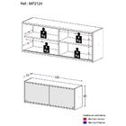 Armário De Cozinha Aéreo 2 Portas Vidro 120cm Lisboa Multimóv