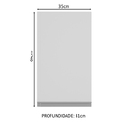 Armário De Cozinha Aéreo 35 Cm 1 Porta Branco Glamy Madesa