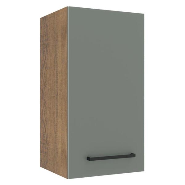 Armário De Cozinha Aéreo 35 Cm 1 Porta Rustic/cinza Agata Mad