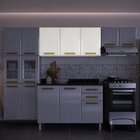 Armário De Cozinha Aéreo 3 Portas Ágata Branco