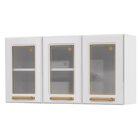 Armário De Cozinha Aéreo 3 Portas Com Vidro Diamante Telasul