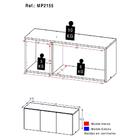 Armário De Cozinha Aéreo 3 Portas Multimóveis Mp2155