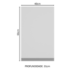 Armário De Cozinha Aéreo 40 Cm 1 Porta Branco Glamy Madesa