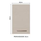 Armário De Cozinha Aéreo 40 Cm 1 Porta Rustic/crema Agata Mad