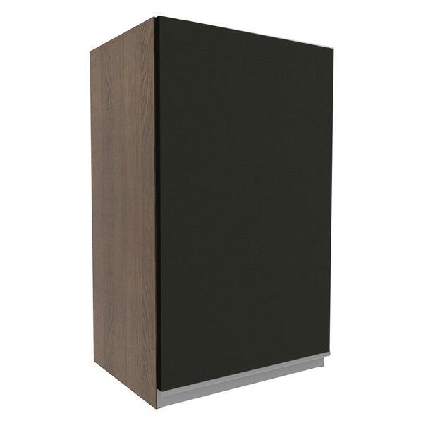 Armário De Cozinha Aéreo 40 Cm 1 Porta Rustic/preto Glamy Mad
