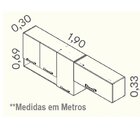 Armário De Cozinha Aéreo 4 Portas 1 Nicho 190cm Vegas Itatiai