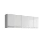 Armario De Cozinha Aereo 5 Portas Branco Santorini Brienza Mo