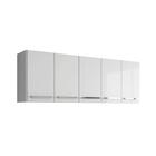 Armario De Cozinha Aereo 5 Portas Branco Santorini Casa Mobil