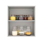 Armário De Cozinha Aéreo 60 Cm 1 Porta Branco/preto Agata Mad