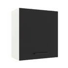 Armário De Cozinha Aéreo 60 Cm 1 Porta Branco/preto Agata Mad