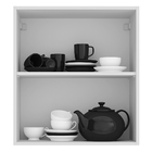 Armário De Cozinha Aéreo 60 Cm 1 Porta Branco/preto Glamy Mad