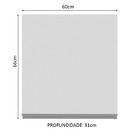 Armário de Cozinha Aéreo 60 cm 1 Porta Rustic/Branco Glamy Ma