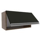 Armário de Cozinha Aéreo 60 cm 1 Porta Rustic/Preto Glamy Mad