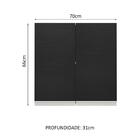 Armário De Cozinha Aéreo 70 Cm 2 Portas Branco/preto Glamy Ma
