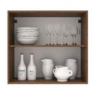 Armário De Cozinha Aéreo 70 Cm 2 Portas Rustic/cinza Agata Ma