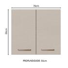 Armário De Cozinha Aéreo 70 Cm 2 Portas Rustic/crema Agata Ma