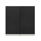 Armário De Cozinha Aéreo 70 Cm 2 Portas Rustic/preto Glamy Ma