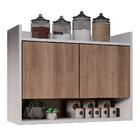 Armário De Cozinha Aéreo 71cm 2 Portas 1 Nicho Ceci M24 Branc