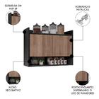 Armário De Cozinha Aéreo 71cm 2 Portas 1 Nicho Ceci M24 Preto