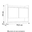 Armário De Cozinha Aéreo 71cm 2 Portas 1 Nicho Ceci Z34 Grafi
