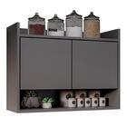 Armário De Cozinha Aéreo 71cm 2 Portas 1 Nicho Ceci Z34 Grafi