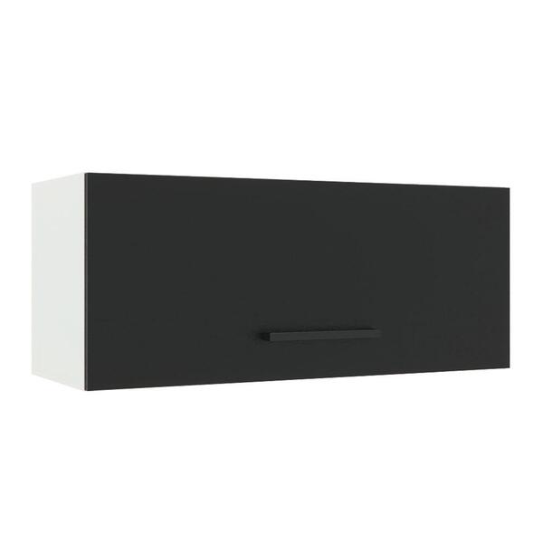 Armário De Cozinha Aéreo 80 Cm 1 Porta Basculante Branco/pret