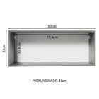 Armário de Cozinha Aéreo 80 cm 1 Porta Basculante Cinza Nice