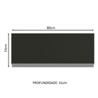 Armário De Cozinha Aéreo 80 Cm 1 Porta Rustic/preto Glamy Mad